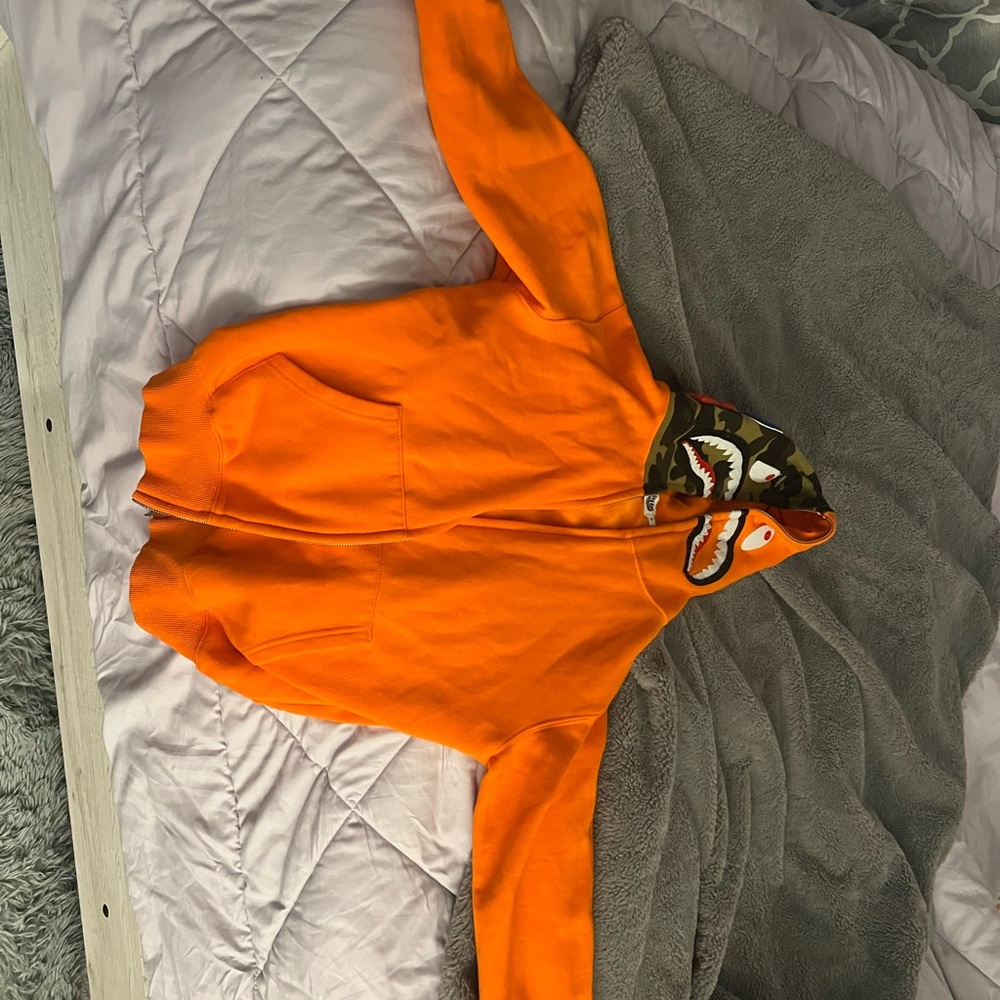 BAPE Orange Shark Hoodie